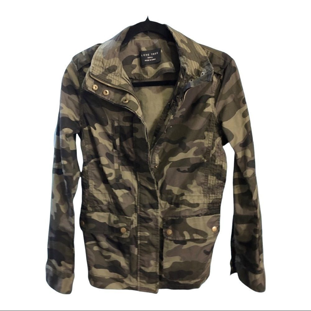 Love Tree Camo Long Jacket